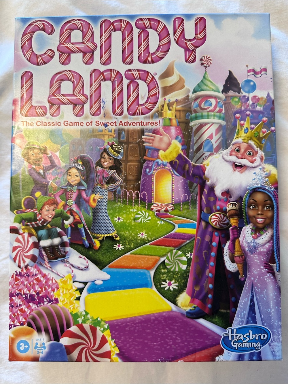 Almost New!Hasbro Candy Land Board Game - Pink, Purple, Yellow, Blue, Green